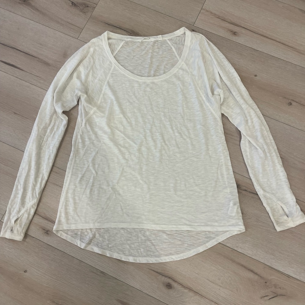[Athleta] Drop Back Long Sleeve Tee Shirt Size M